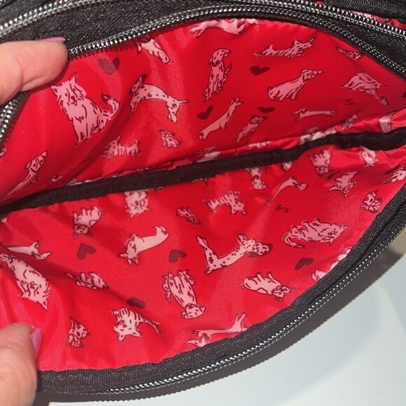 Lug Black and White RFID Convertible Coupe XL Crossbody Belt Bag - Picture 9 of 14